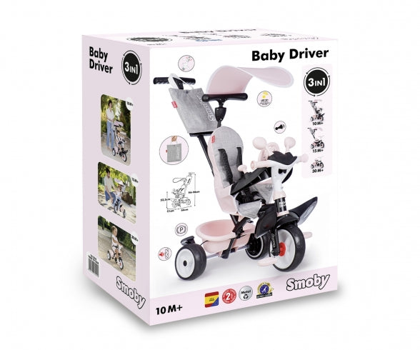 Baby Driver Pink Tricycle